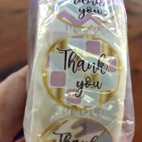 500 Thank You Stickers, Geometric Pattern, New - Picture 4 of 16